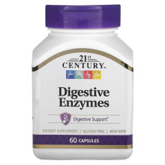 Травні ферменти 21st Century (Digestive Enzymes) 60 капсул
