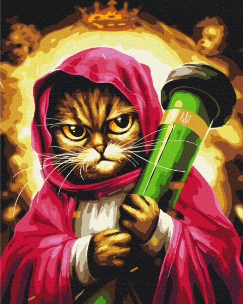 Картина по номерам Санта Котия ©Марианна Пащук 40x50 Brushme