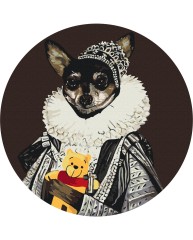 Картина за номерами кругла Її Величність Чіхуахуа © Telonitskaya Kristina 40 х 40 Brushme