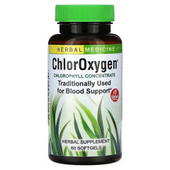 Хлорофіл концентрат, ChlorOxygen, Herbs Etc., 60 гелевих капсул