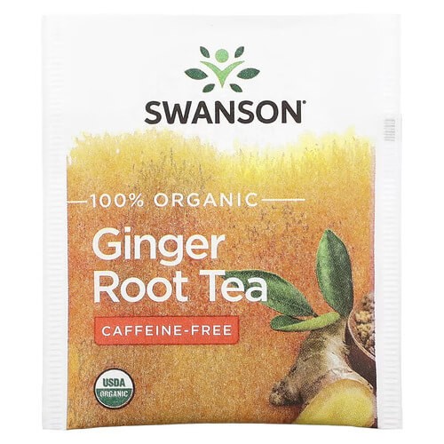 Чай з коренів імбиру органічний Swanson (Organic Ginger Root Tea) 20 пакетиків