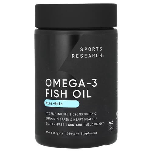 Омега-3 рыбий жир Sports Research (Omega-3 Fish Oil Mini-Gels) 120 жидких капсул