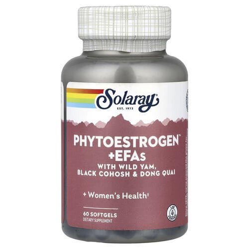 Фітоестрогени з омега кислотами Solaray (Phytoestrogen + EFAs) 60 рослинних капсул