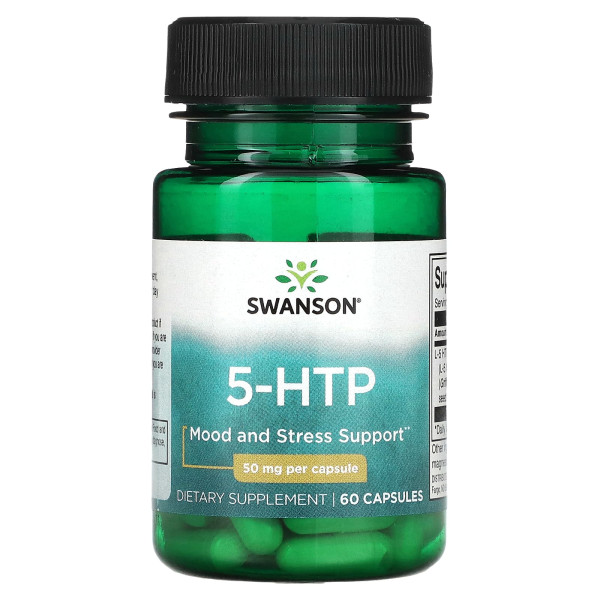 5-HTP L-5 гідрокситриптофан Swanson (5-HTP) 50 мг 60 капсул