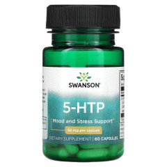 5-HTP L-5 гідрокситриптофан Swanson (5-HTP) 50 мг 60 капсул
