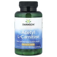 Ацетил-L-карнітин Swanson (Acetyl-l-Carnitine) 500 мг 100 капсул