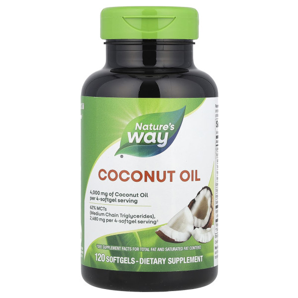 Кокосовое масло (Coconut Oil) 4000 мг 120 капсул