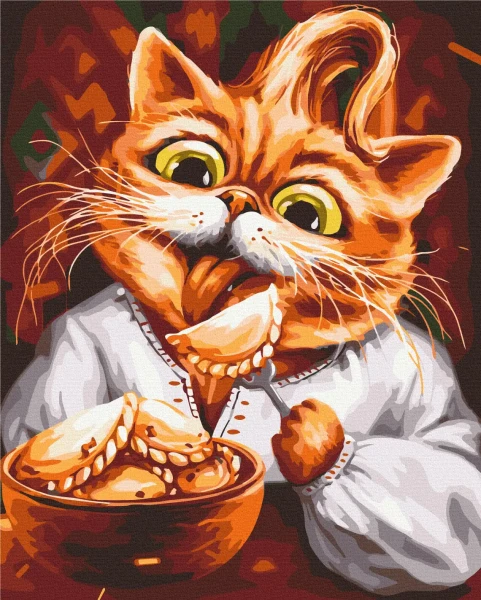 Картина по номерам Кот-сладкоежка © Марианна Пащук Brushme 40x50