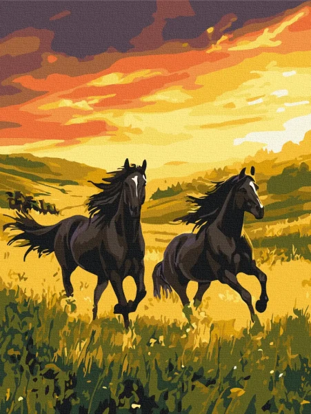 Картина за номерами Нескорений біг  Brushme 30x40