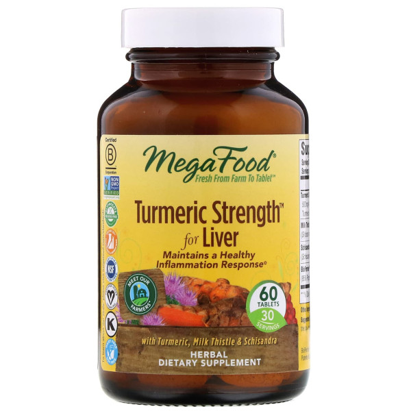 Сила куркуми для печінки MegaFood (Turmeric Strength for Liver) 60 таблеток