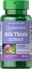 Розторопша Puritan's Pride (Milk Thistle 4:1 Silymarin) 1000 мг 90 капсул