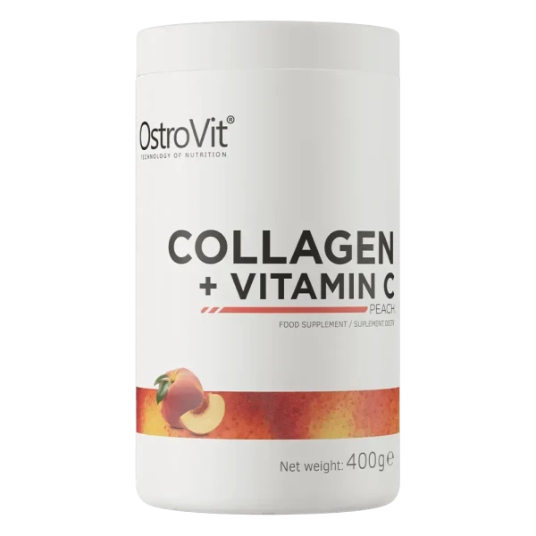 Колаген Ostrovit + Вітамін С Collagen + Vitamin C персик 400 г