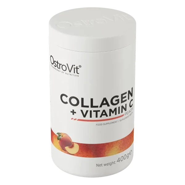 Колаген Ostrovit + Вітамін С Collagen + Vitamin C персик 400 г