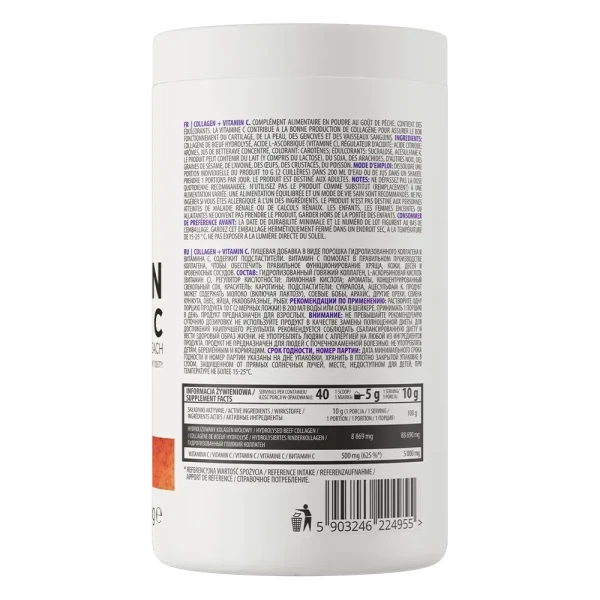 Колаген Ostrovit + Вітамін С Collagen + Vitamin C персик 400 г