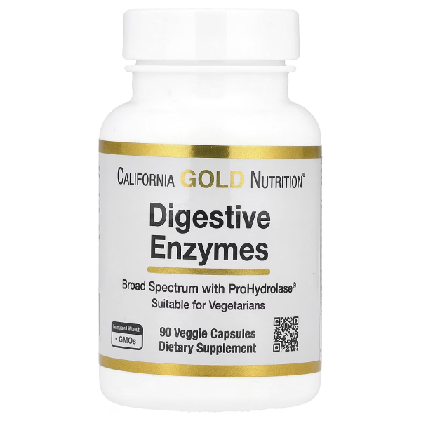 Пищеварительные ферменты California Gold Nutrition (Digestive Enzymes) 90 капсул