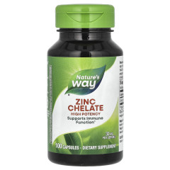 Хелат цинку Nature's Way (Zinc Chelate) 30 мг 100 капсул