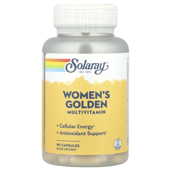 Solaray, Women's Golden, мультивітаміни для жінок, 90 капсул