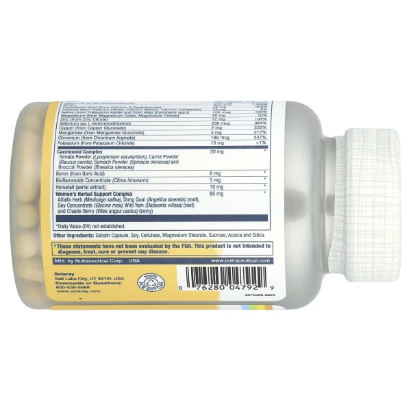 Solaray, Women's Golden, мультивітаміни для жінок, 90 капсул