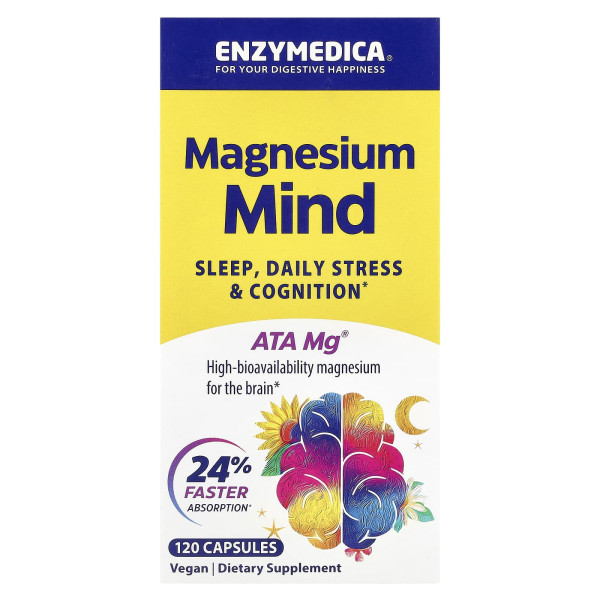Магний для поддержки когнитивных функций Enzymedica (Magnesium Mind) 120 капсул