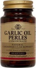 Часникова олія, Garlic Oil Perles, Solgar, концентрат, 100 капсул
