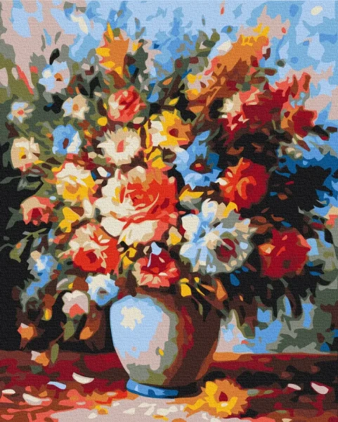 Картина за номерами Розкішний букет у вазі  Brushme 48x60