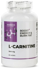 L-карнітин 1000 мг Progress Nutrition (L-Carnitine) 60 таблеток