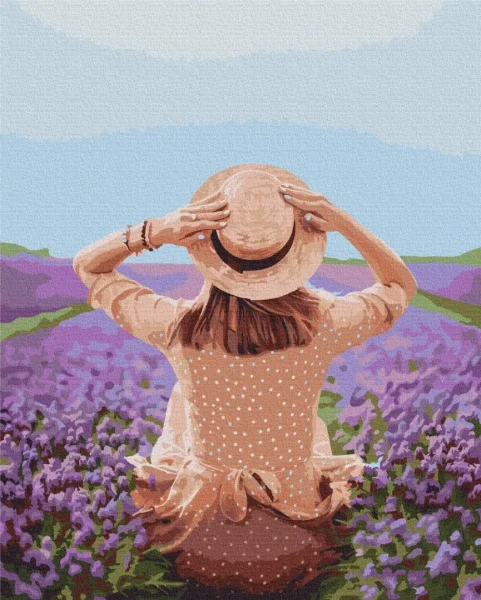 Картина за номерами Мандрівниця в лавандовому полі  Brushme 48x60