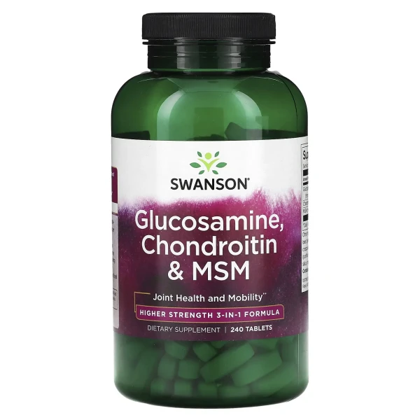 Глюкозамин хондроитин и МСМ сильного действия (Glucosamine Chondroitin and Msm) 240 таблеток