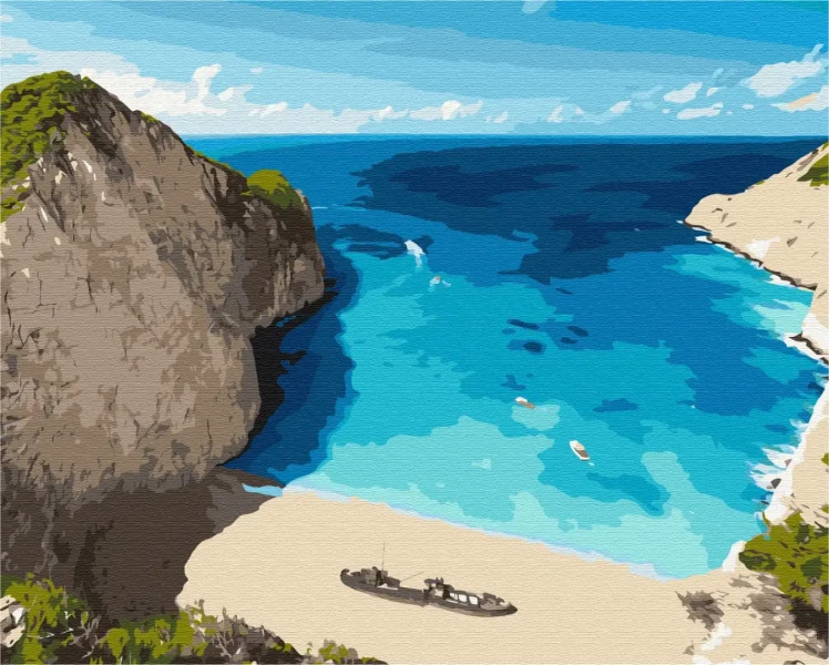 Картина за номерами Блакитна лагуна  Brushme 40x50