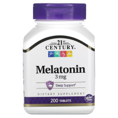 Мелатонин 21st Century (Melatonin) 3 мг 200 таблеток