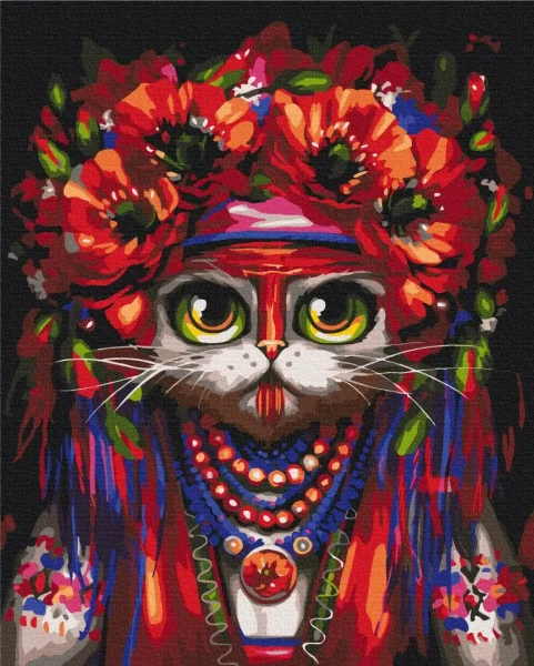 Картина за номерами Киця Мотанка ©Маріанна Пащук  Brushme 48x60