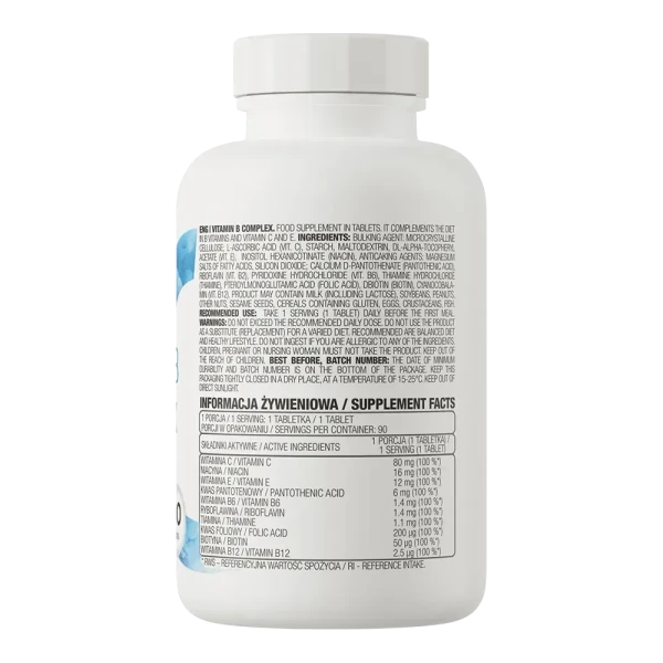 Вітаміни групи B Ostrovit Vitamin B complex 90 таблеток