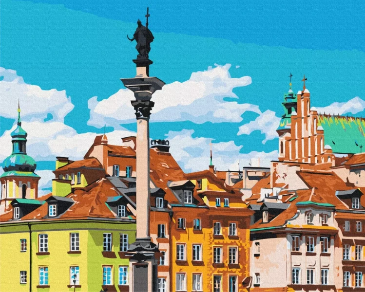 Картина за номерами Замкова площа. Варшава 40x50 Brushme
