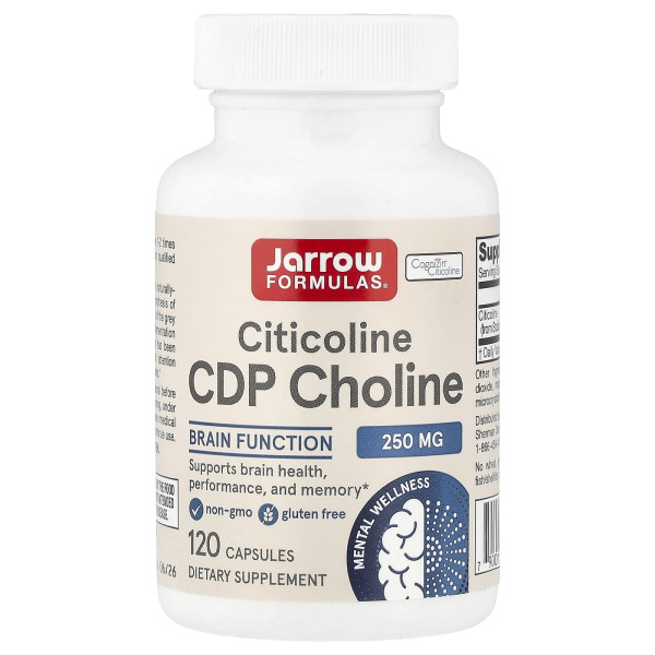 Цитиколін ЦДФ-холін Jarrow Formulas (Citicoline CDP Choline) 250 мг 120 капсул