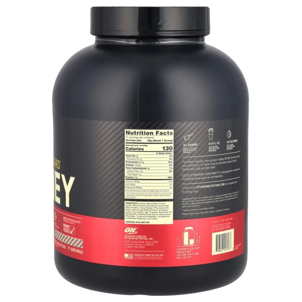 Optimum Nutrition, Gold Standard 100% Whey, сироватка зі смаком шоколаду й кокосу, 2,27 кг (5 фунтів)