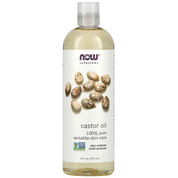 Органічна касторова олія NOW Foods (Castor oil) 473 мл