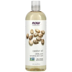 Органічна касторова олія NOW Foods (Castor oil) 473 мл