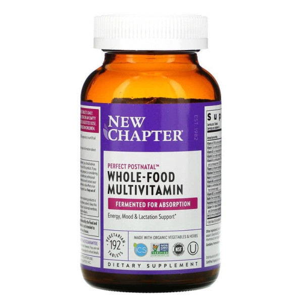 Мультивітамінний комплекс постнатальний, Postnatal MultiVitamin, New Chapter, 192 таблетки