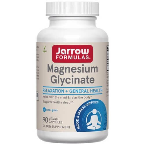 Глицинат магния 360 мг Jarrow Formulas (Magnesium Glycinate) 90 растительных капсул