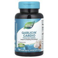 Екстракт часнику для серцево-судинної системи Nature's Way (Garlicin Cardio) 350 мг 180 веганських таблеток