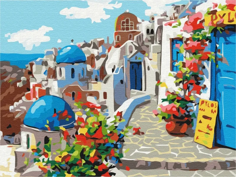 Картина за номерами Літо Санторіні  Brushme 30x40