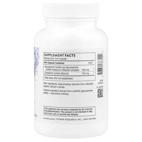 Глюкозамін хондроїтин Thorne (Glucosamine & Chondroitin) 500 мг250 мг 90 капсул