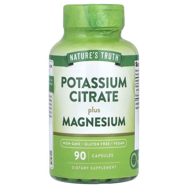 Калій цитрат плюс магній Nature's Truth (Potassium Citrate Plus Magnesium) 90 капсул