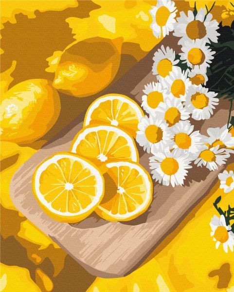 Картина за номерами Соковитий лимон 40x50 Brushme
