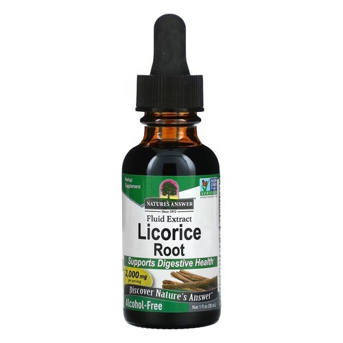 Жидкий экстракт солодки 2,000 мг Nature's Answer (Licorice Root Fluid Extract) 30 мл