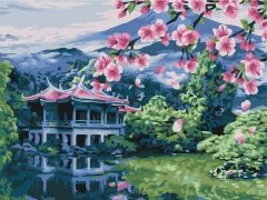 Преміум картина за номерами Подих Японії Brushme 40x50