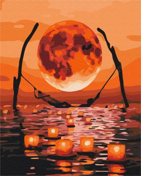 Картина за номерами Місяць повного релаксу  Brushme 40x50
