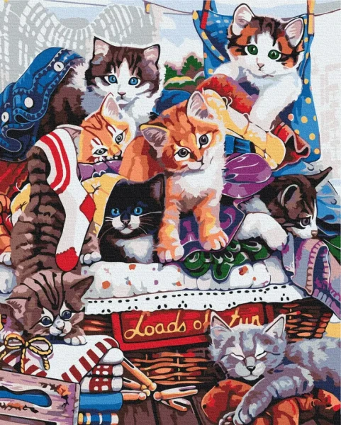 Картина за номерами Кумедні котенята  Brushme 40x50
