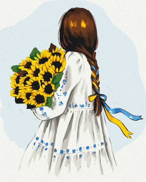 Картина за номерами Квіти України ©Alla Berezovska  Brushme 48x60