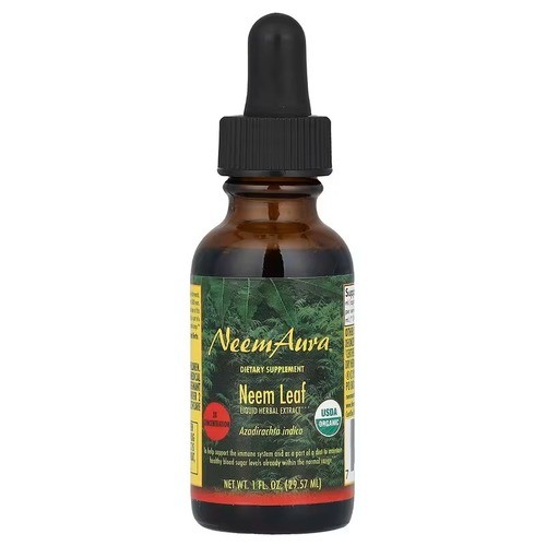 Рідкий екстракт листя німу NeemAura (Neem Leaf Liquid Herbal Extract) 29,57 мл
